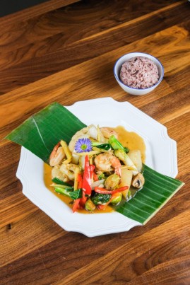 Scallops & Shrimp in the garden